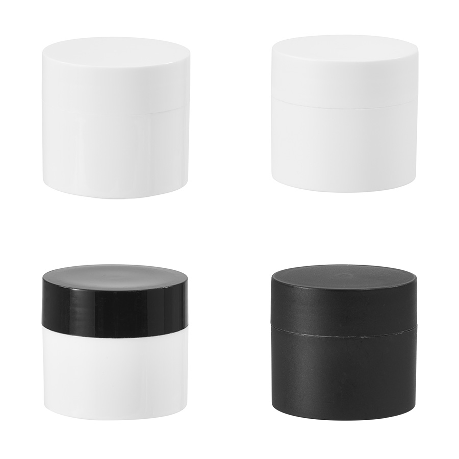 10ml Gloss White PP Double Walled Jar with 42mm Screw Neck